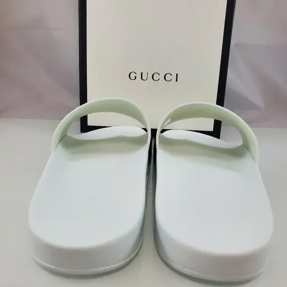 NWT$400 GUCCI Signature Pursuit 72 Stripe Slip-on Slide Sandals Sz 10G (10.5-11) - Picture 15 of 16